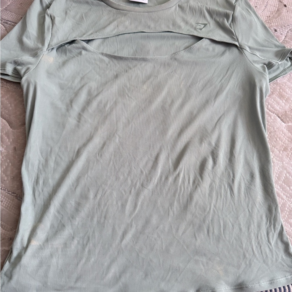 Gymshark Mint Green Polo Cut Out T-Shirt